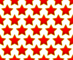repeatable pattern with red yellow star shapes vector image