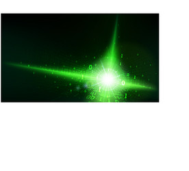 binary code in abstract matrix background vector image