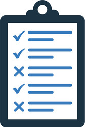 examination checklist icon simple editable design vector image