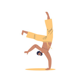 indian man performing thai chi eastern male vector