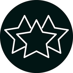 isolated stars block and line style icon vector image