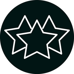 Isolated stars block and line style icon vector