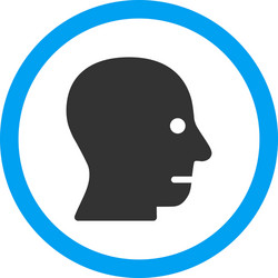 Shouting head rounded icon Royalty Free Vector Image