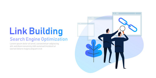 Search Engine Optimization & Link Building vector image