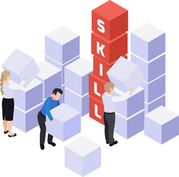 Team Skill Building Isometric vector image