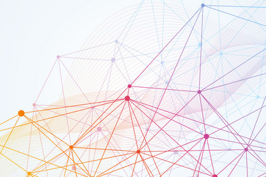 geometric abstract background with connected line vector image