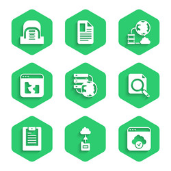 set network cloud connection technology vector image
