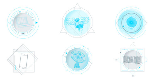 design elements for infographic of data vector image