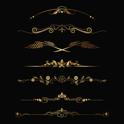 Gold decorations Royalty Free Vector Image - VectorStock