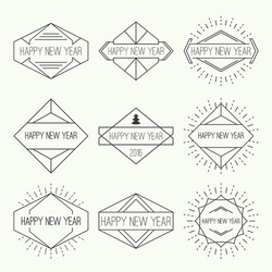 set of vintage hipster banners vector