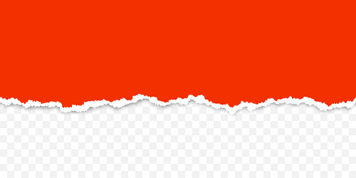 Torn Red Paper Scrap with Shadow vector image