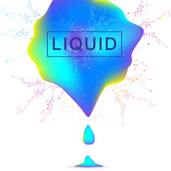 abstract background with fluid multicolored drop vector image