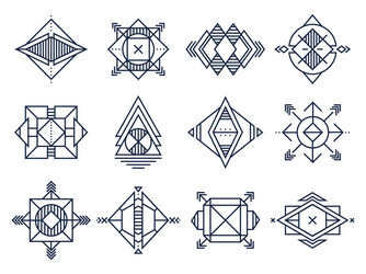 Abstract Triangles & Geometric Forms vector image