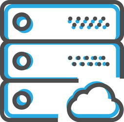 server icon design interaction line vector image