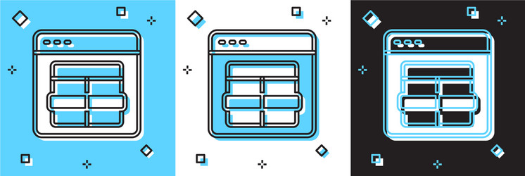 set mysql code icon isolated on blue and white vector image