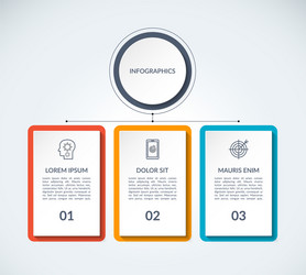 Three Tabs Options Bar Infographic vector image