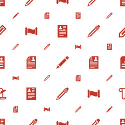 write icons pattern seamless white background vector image