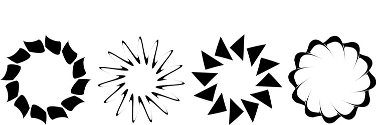 abstract circular drawing amorphous nonfigurative vector image