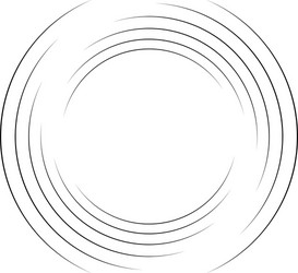 abstract concentric circle spiral swirl twirl vector image