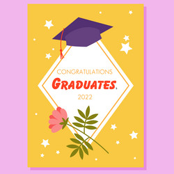 congratulations graduates 2022 invitation Vector Image