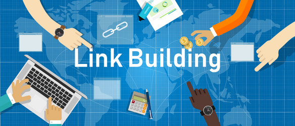 link building search engine optimization create vector image