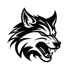 wolf head logo template concept Vector Image