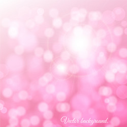 Pink background with bokeh lights Royalty Free Vector Image