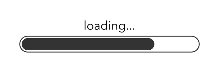 loading bar progress black simple icon isolated vector image