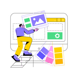 low code development abstract concept vector image