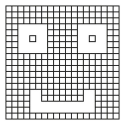 pixel face icon grid based character simple vector image