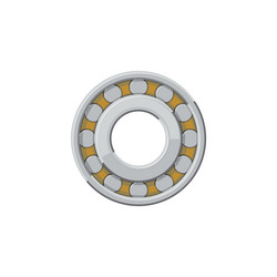 rotating bearing mechanism with rolling elements vector image