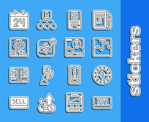 set line buy button bitcoin browser with growth vector image