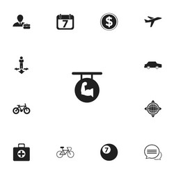 set of 13 editable mixed icons includes symbols vector image