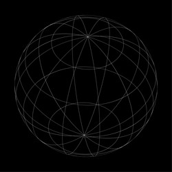 wireframe grid mesh sphere globe ball vector image