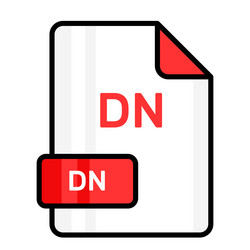 an amazing icon of dn file editable design vector image