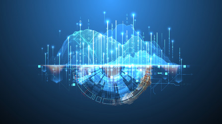 data science scientific-technological background vector image