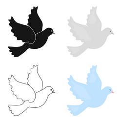 dove icon of for web vector