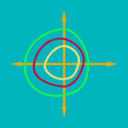 flat shading style icon chart thin circles vector image