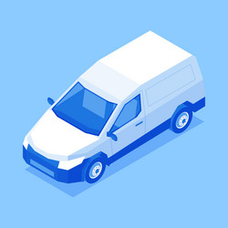 logistic automobile with carcass container trunk vector