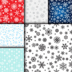 snowflake seamless pattern weather vector image