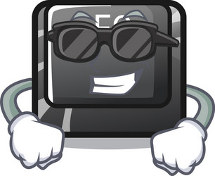 super cool f9 button installed on cartoon keyboard vector image