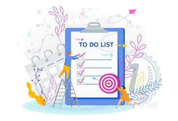 to do list concept daily routine and planning vector image