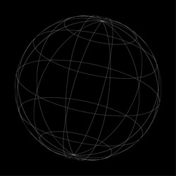 wireframe grid mesh sphere globe ball vector image