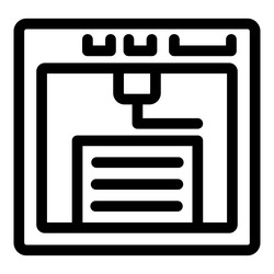 3d printing software creating digital model vector image