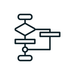 algorithm flowchart artificial intelligence vector image