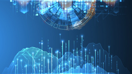 data science scientific-technological background vector image