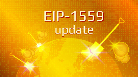 eip-1559 ethereum network update affects vector image