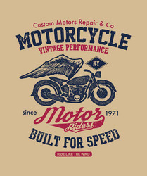 hand drawn vintage motorcycle Vector Image