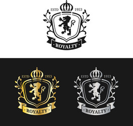 Luxury Crown Monogram Logo Vector Image