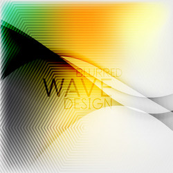 Textured blurred color wave background vector